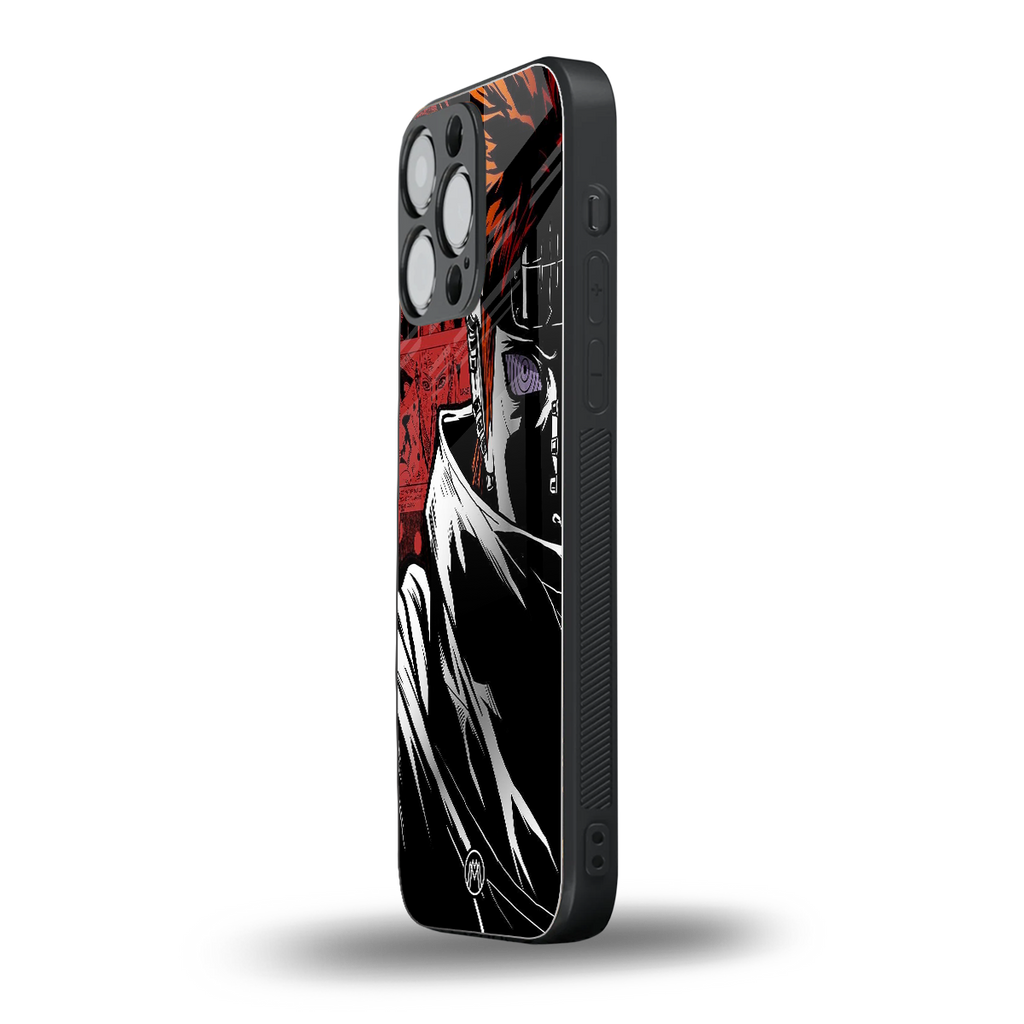 naruto vermilion back phone cover | glass case for iphone 16 pro max