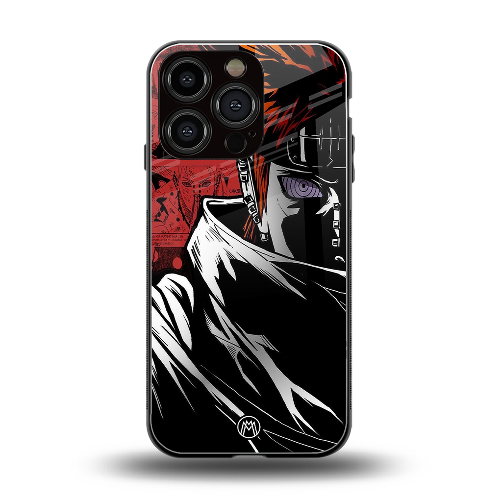 naruto vermilion back phone cover | glass case for iphone 16 pro