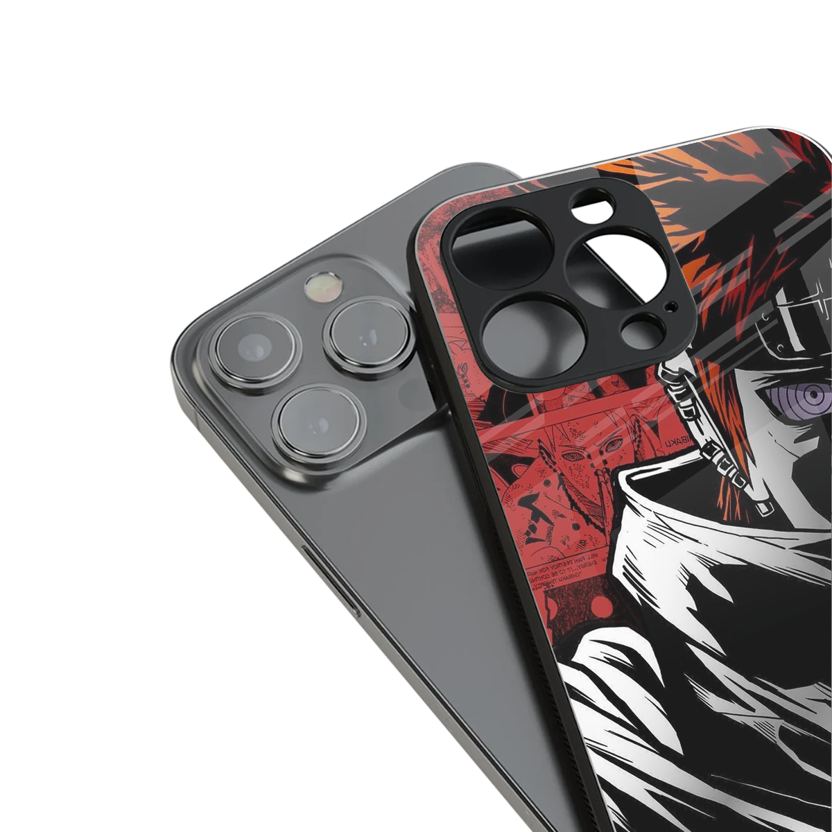 naruto vermilion back phone cover | glass case for iphone 16 pro