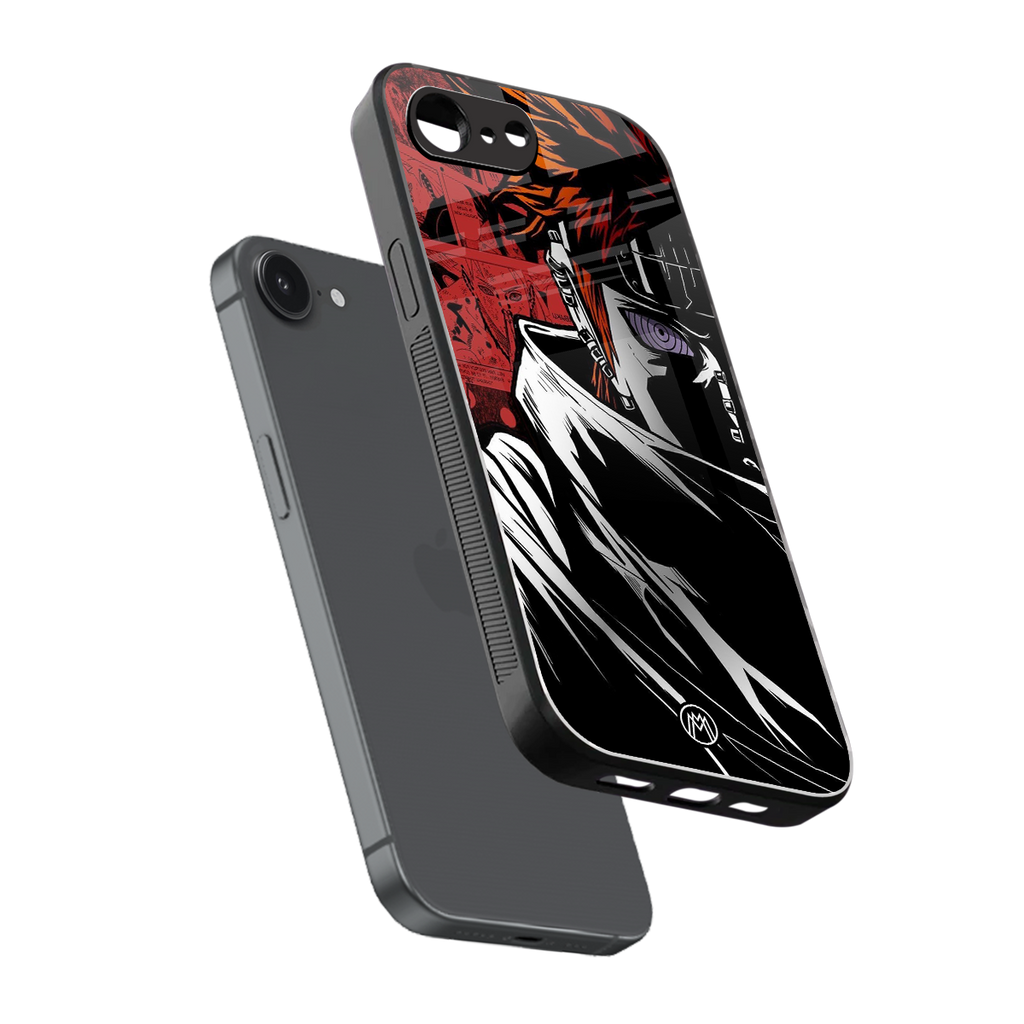 naruto vermilion back phone cover | glass case for iphone 16e