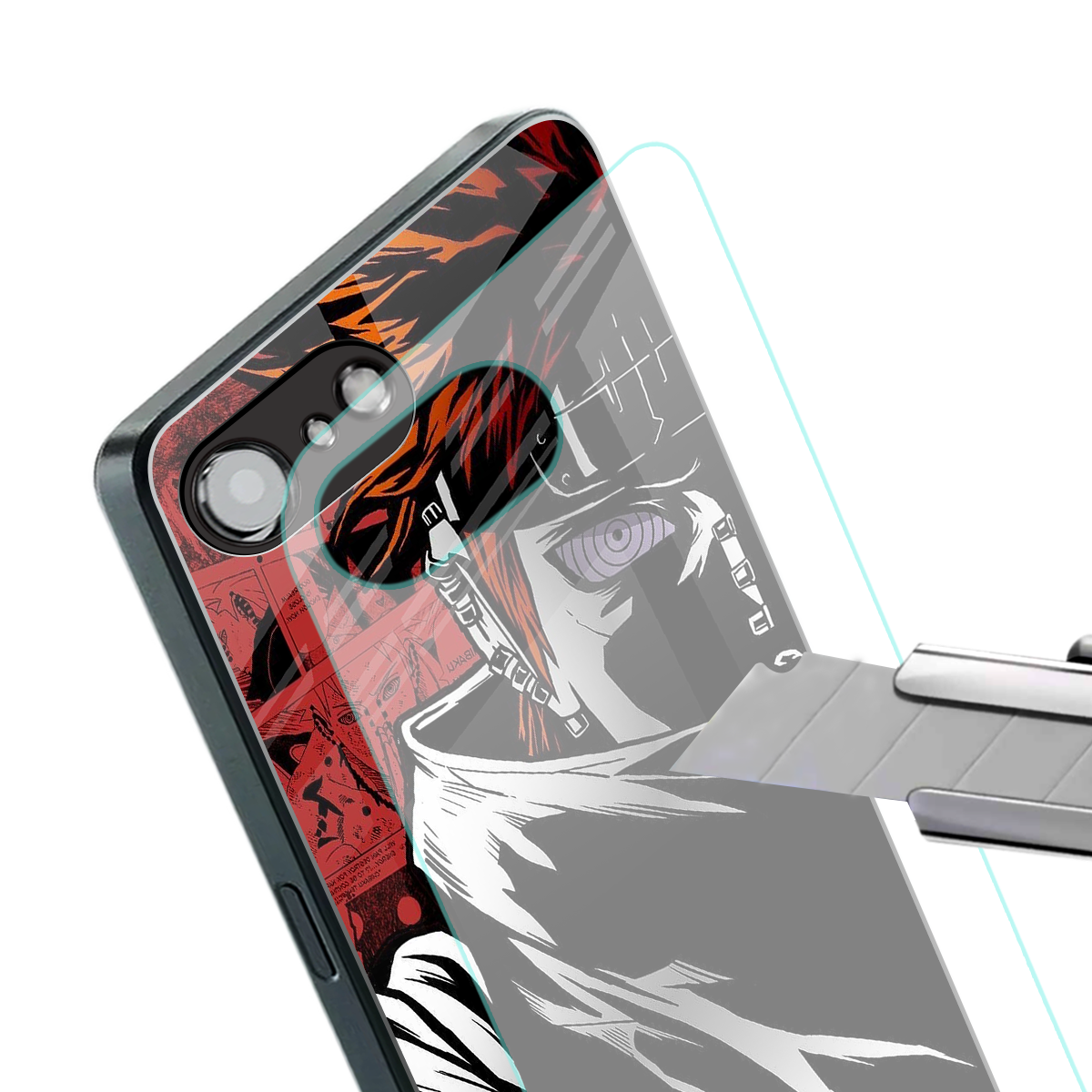 naruto vermilion back phone cover | glass case for iphone 16e