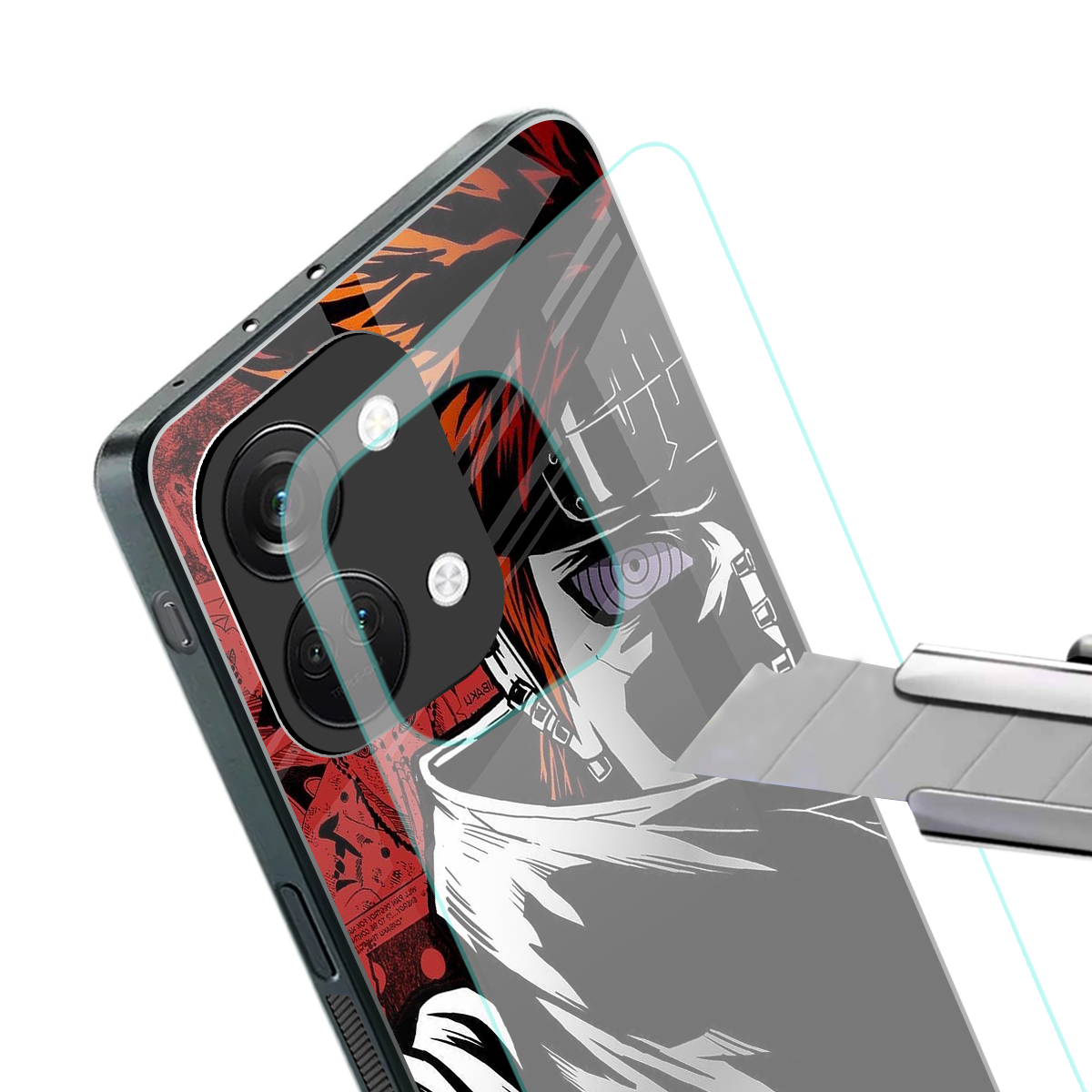 naruto vermilion back phone cover | glass case for oneplus nord 3