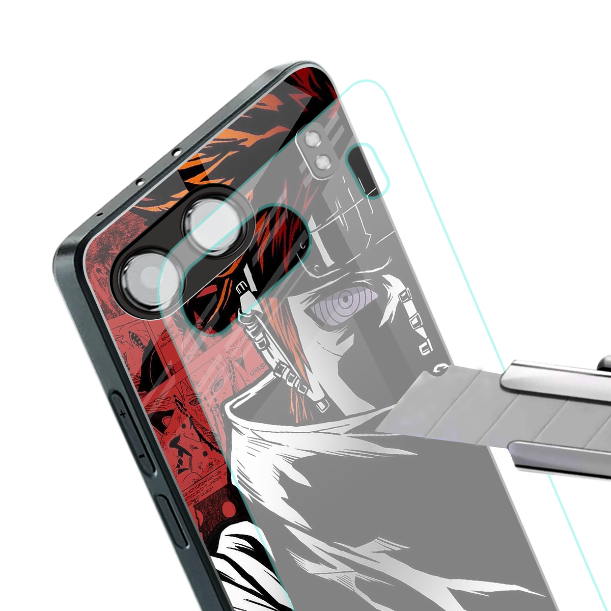 naruto vermilion back phone cover | glass case for oneplus nord 4
