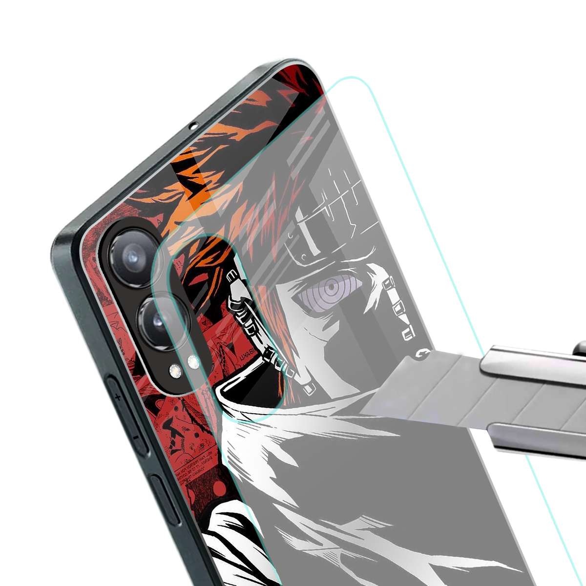 naruto vermilion back phone cover | glass case for oneplus nord ce 4 lite