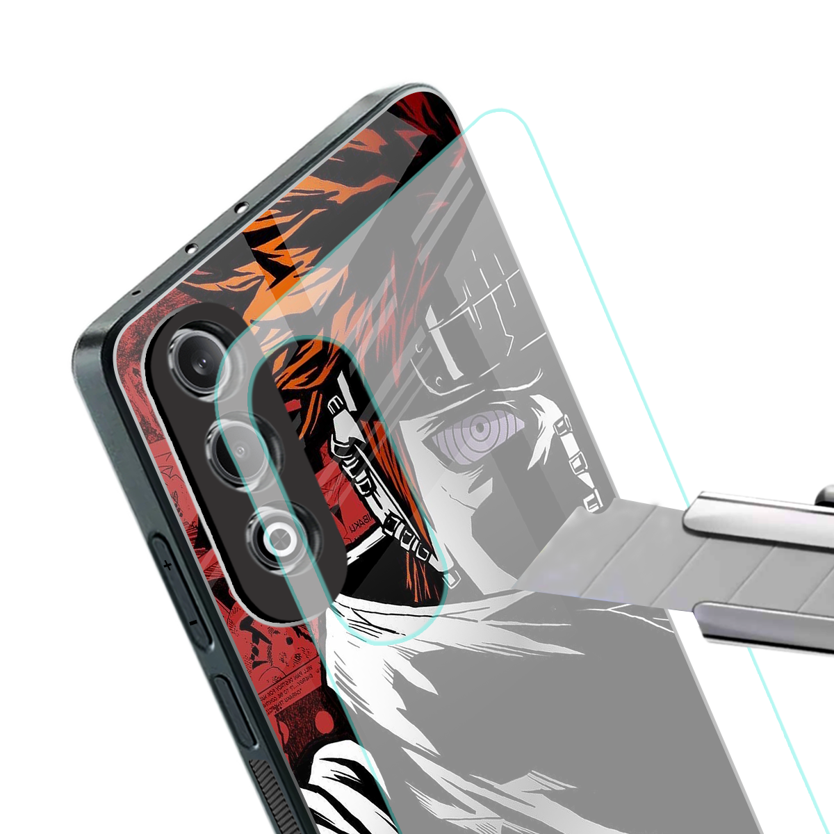 naruto vermilion back phone cover | glass case for oneplus nord ce 4