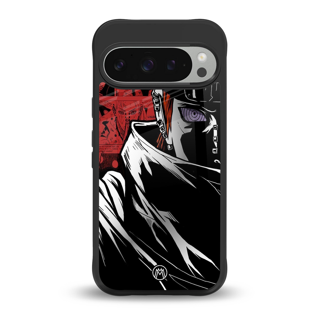 naruto vermilion back phone cover | glass case for google pixel 9 pro xl