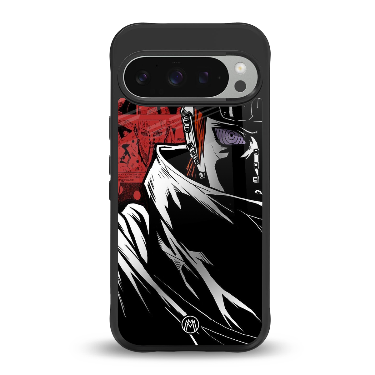 naruto vermilion back phone cover | glass case for google pixel 9 pro xl