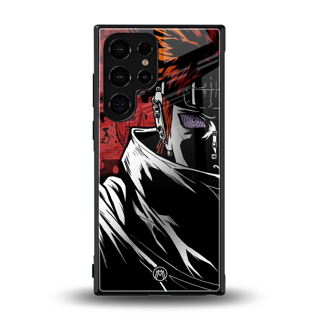 naruto vermilion back phone cover | glass case for samsung galaxy s24 ultra
