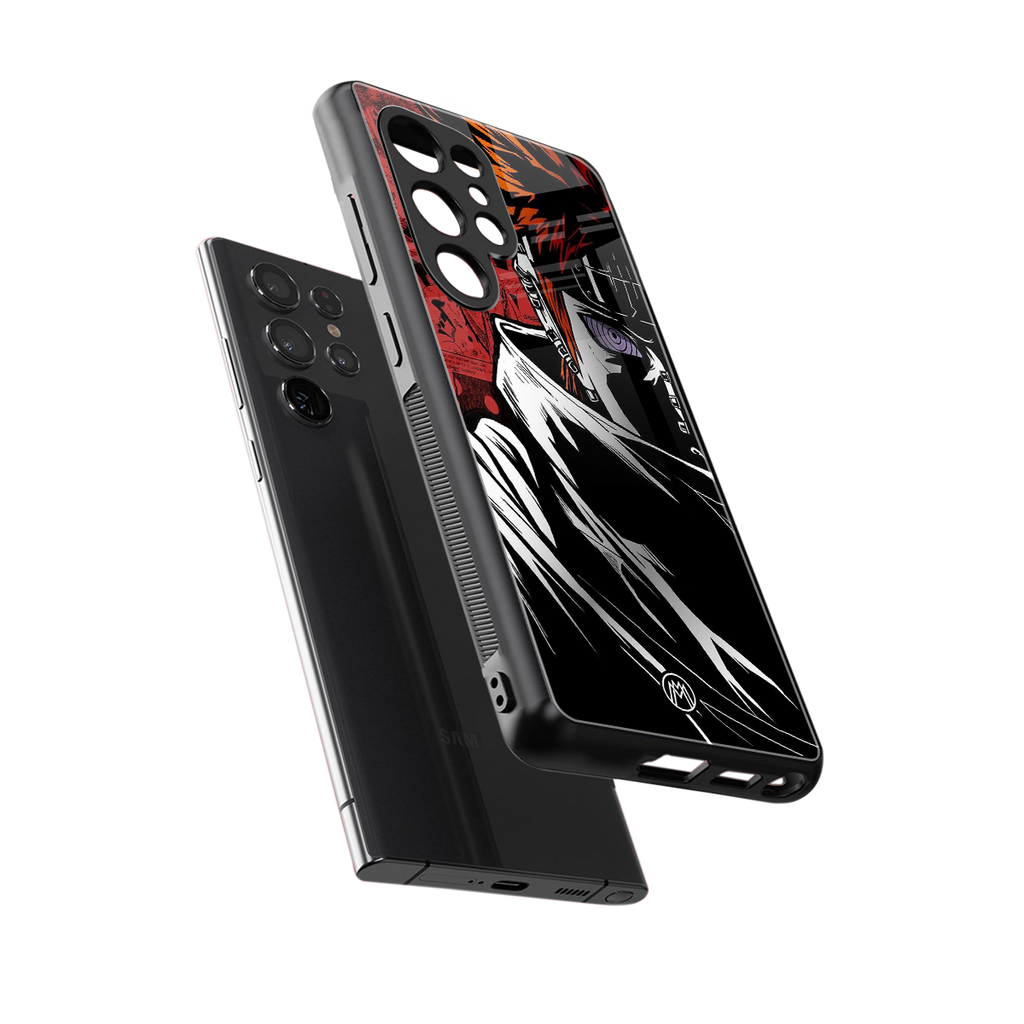 naruto vermilion back phone cover | glass case for samsung galaxy s25 ultra