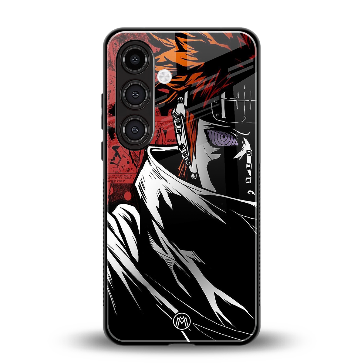 naruto vermilion back phone cover | glass case for samsung galaxy s24 fe