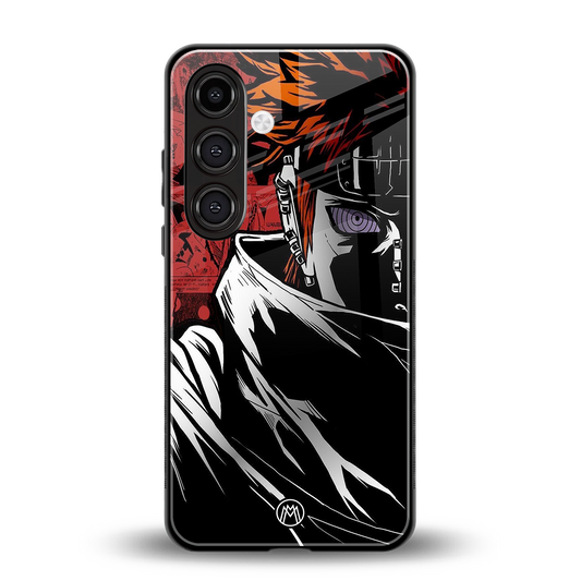 naruto vermilion back phone cover | glass case for samsung galaxy s24 fe