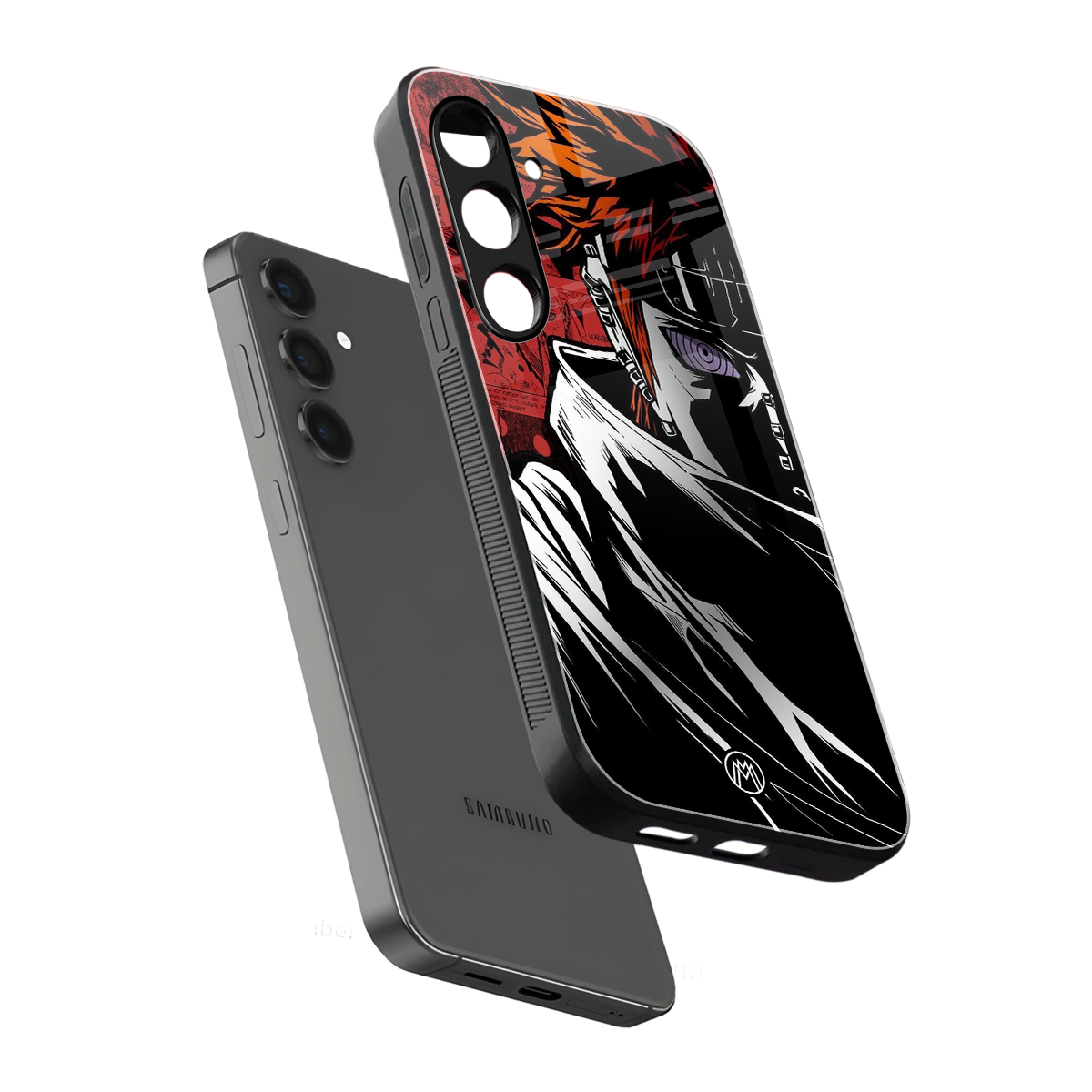 naruto vermilion back phone cover | glass case for samsung galaxy s24 fe