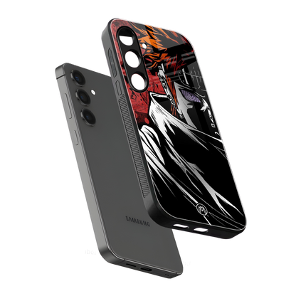 naruto vermilion back phone cover | glass case for samsung galaxy s24 fe