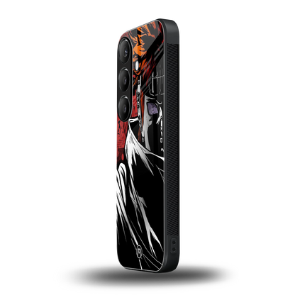 naruto vermilion back phone cover | glass case for samsung galaxy s24 fe