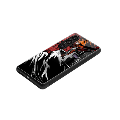 naruto vermilion back phone cover | glass case for samsung galaxy s24 fe