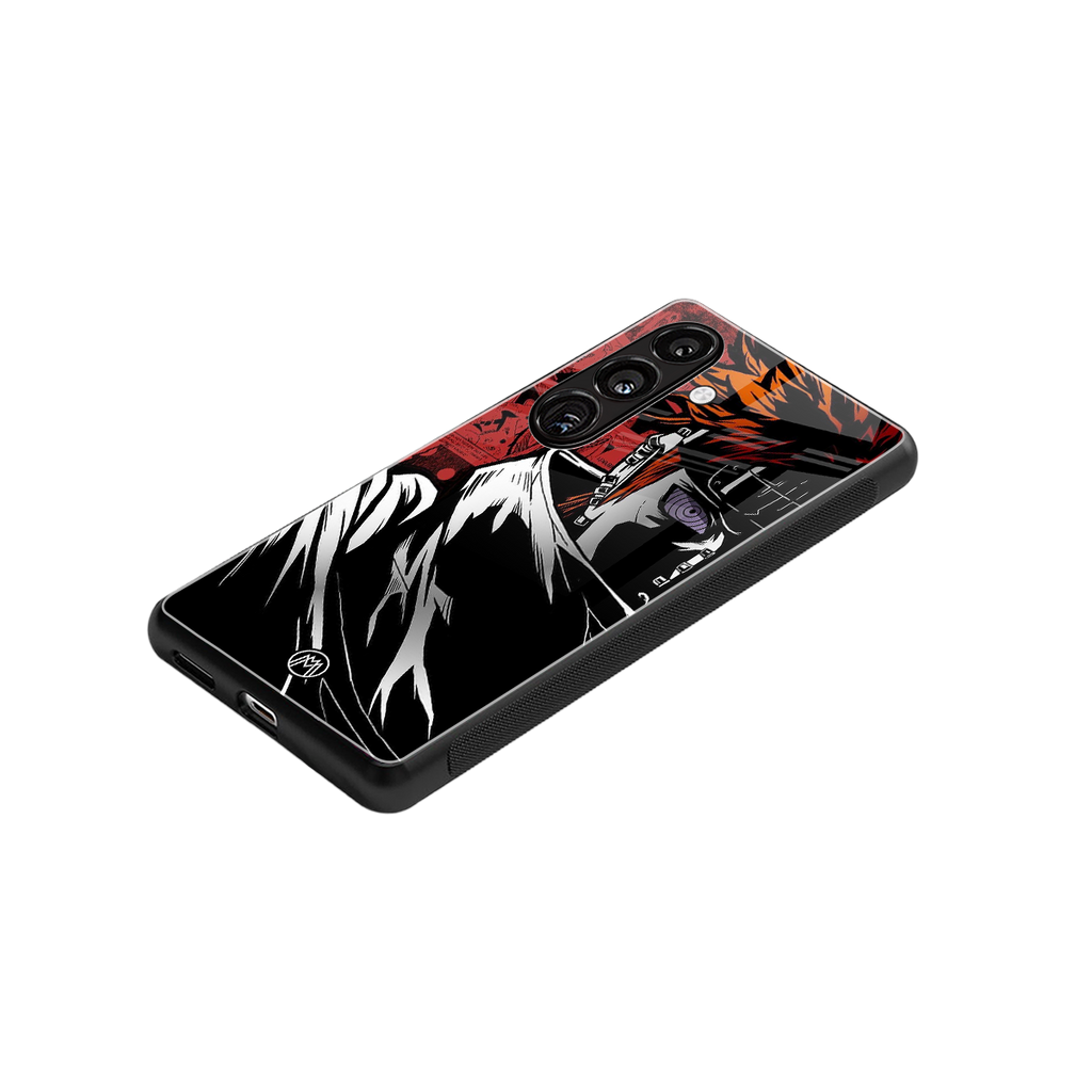 naruto vermilion back phone cover | glass case for samsung galaxy s25 plus