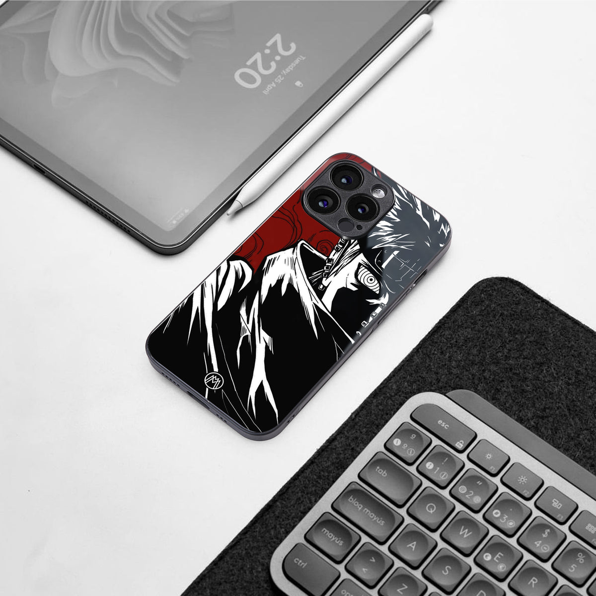 naruto anime back phone cover | glass case for iphone 16 pro