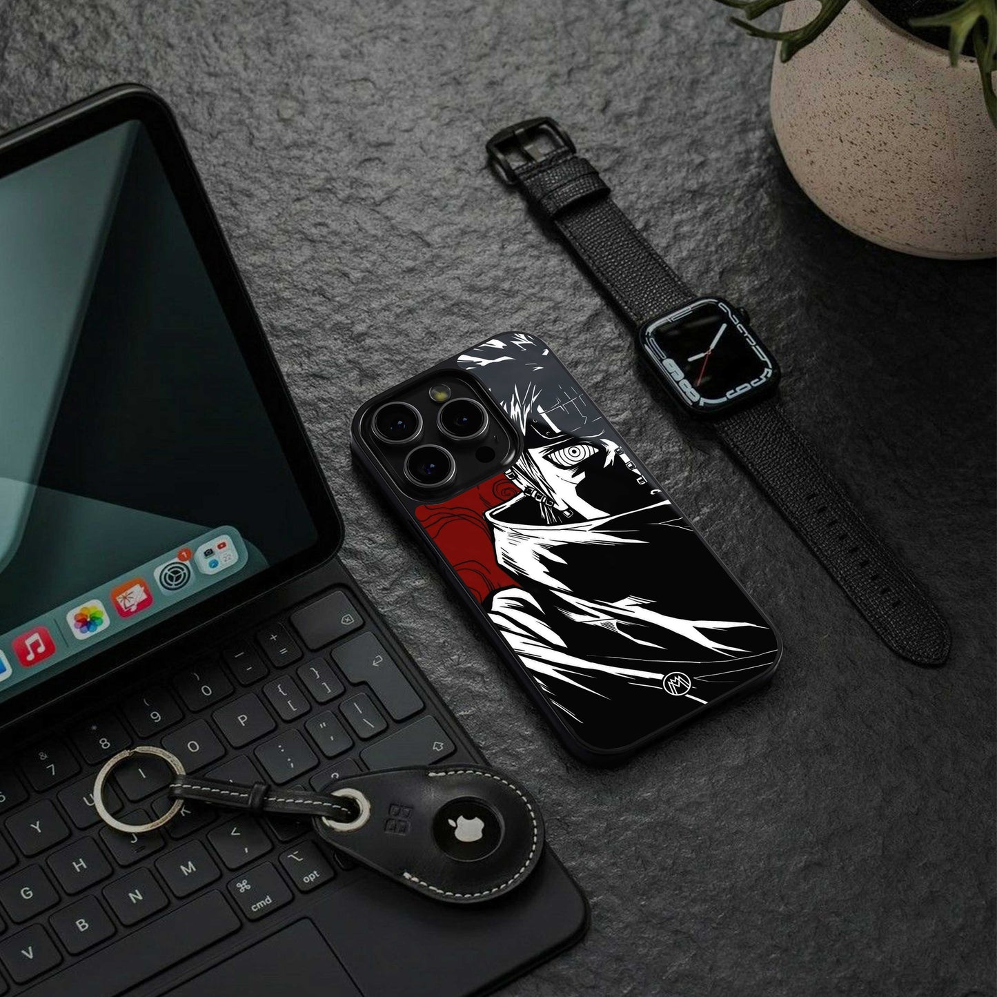 naruto anime back phone cover | glass case for samsung galaxy s24 plus