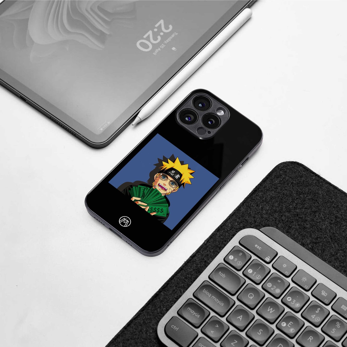 naruto hypebeast back phone cover | glass case for iphone 14 pro max