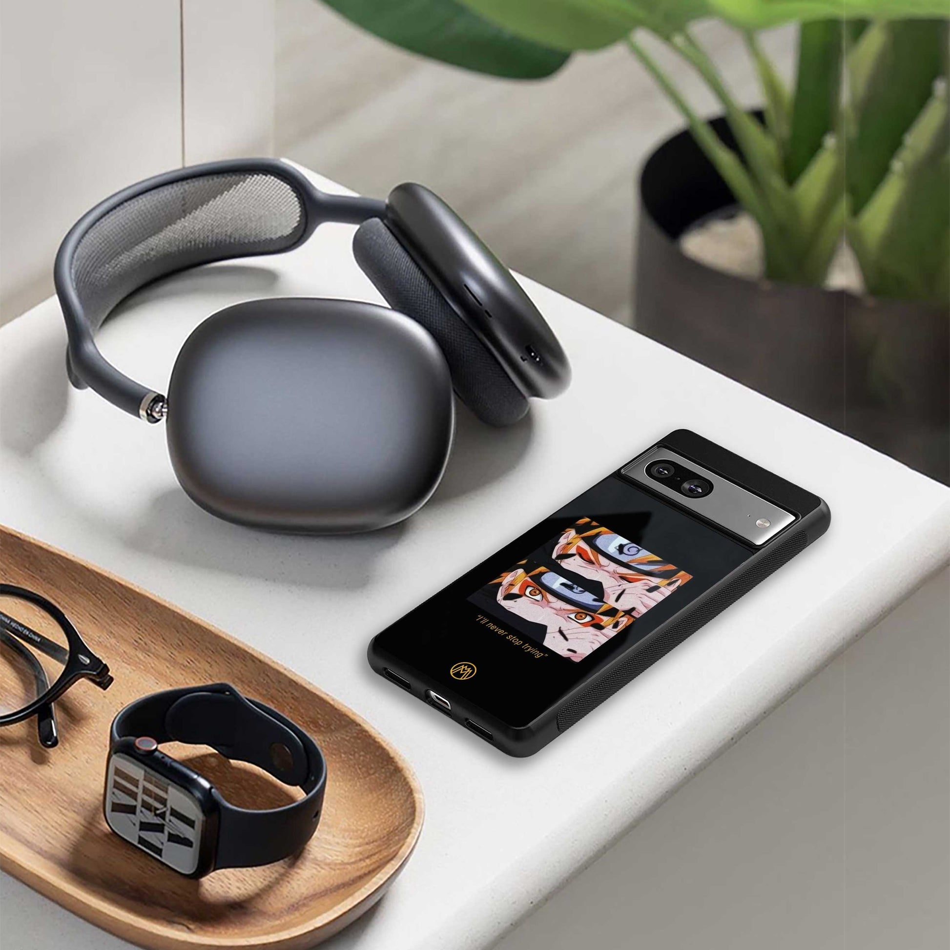 naruto motivation anime back phone cover | glass case for iphone 13 mini