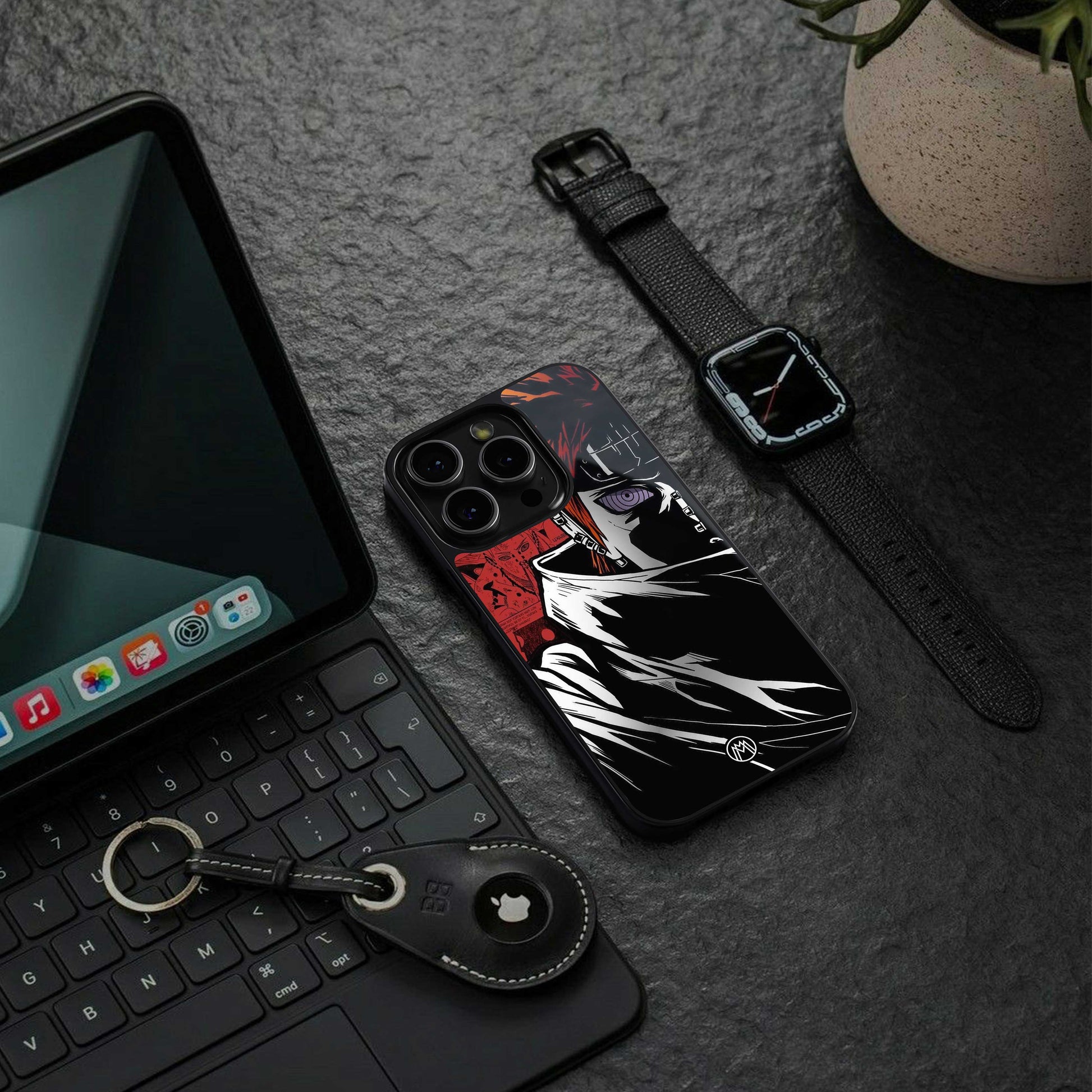 naruto vermilion back phone cover | glass case for iphone 13 pro max