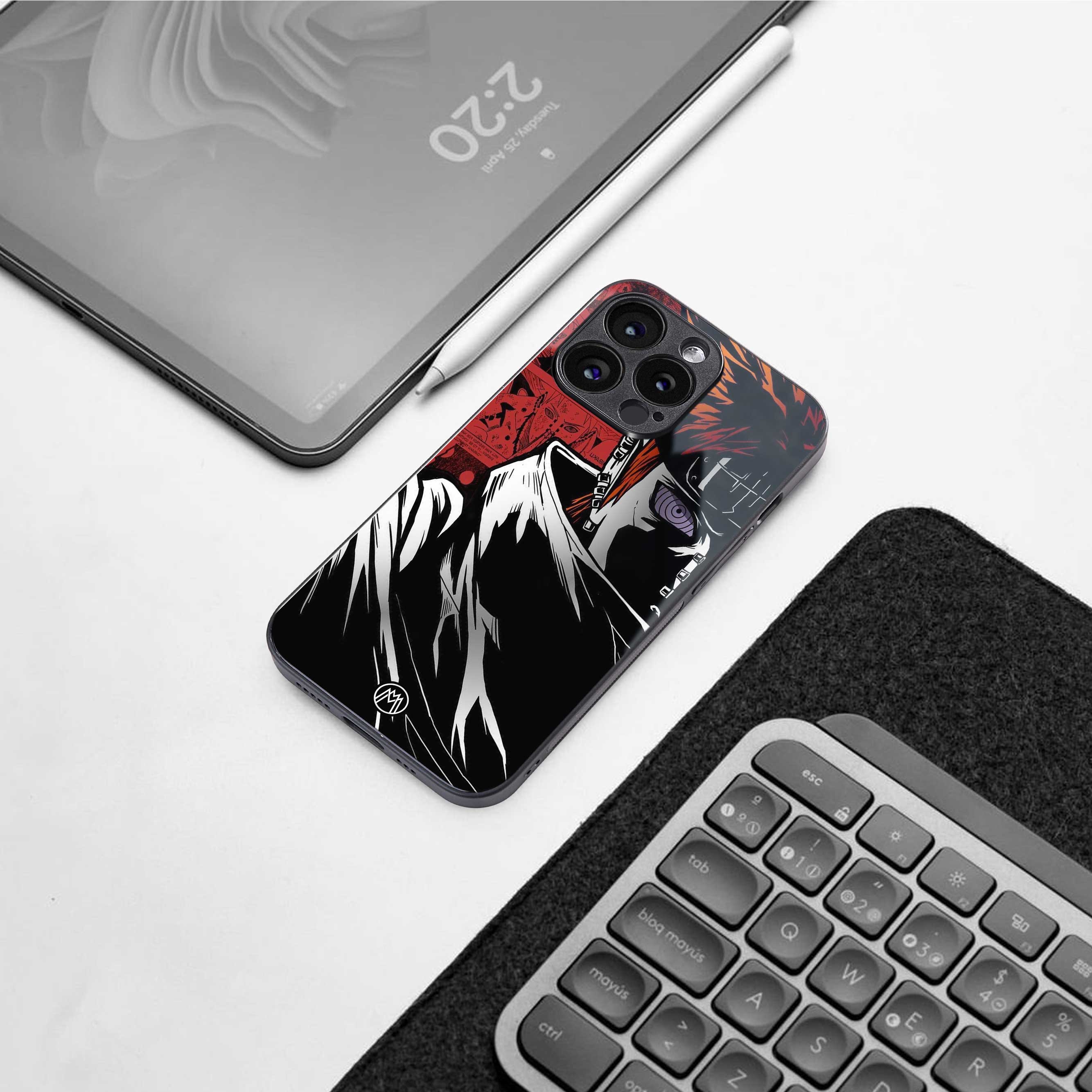 naruto vermilion back phone cover | glass case for samsung galaxy s24 plus