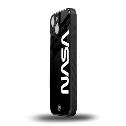 nasa black back phone cover | glass case for iphone 13 mini