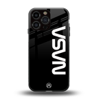nasa black back phone cover | glass case for iphone 13 pro max