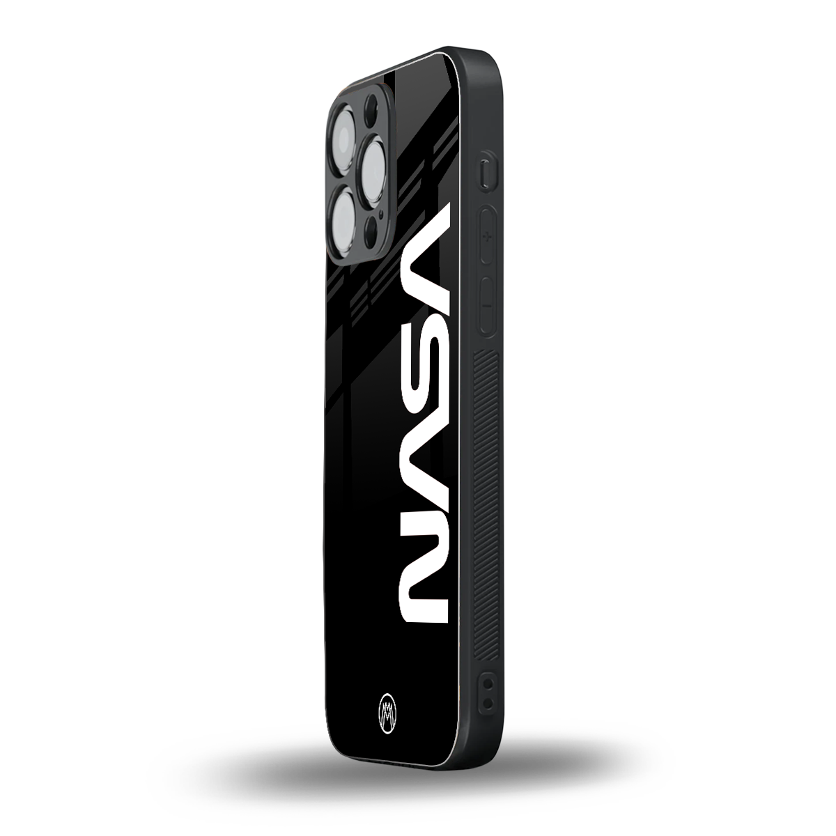 nasa black back phone cover | glass case for iphone 13 pro max