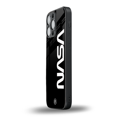 nasa black back phone cover | glass case for iphone 13 pro max