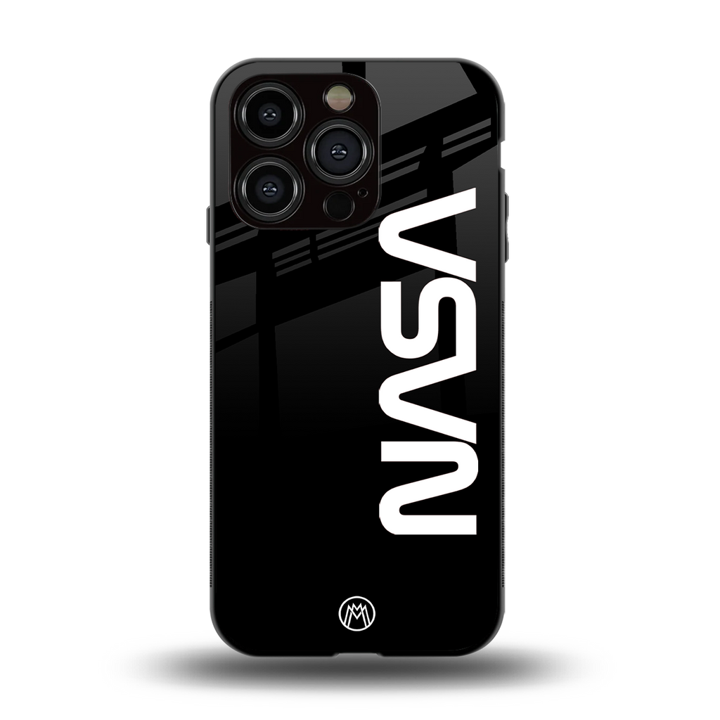 nasa black back phone cover | glass case for iphone 13 pro