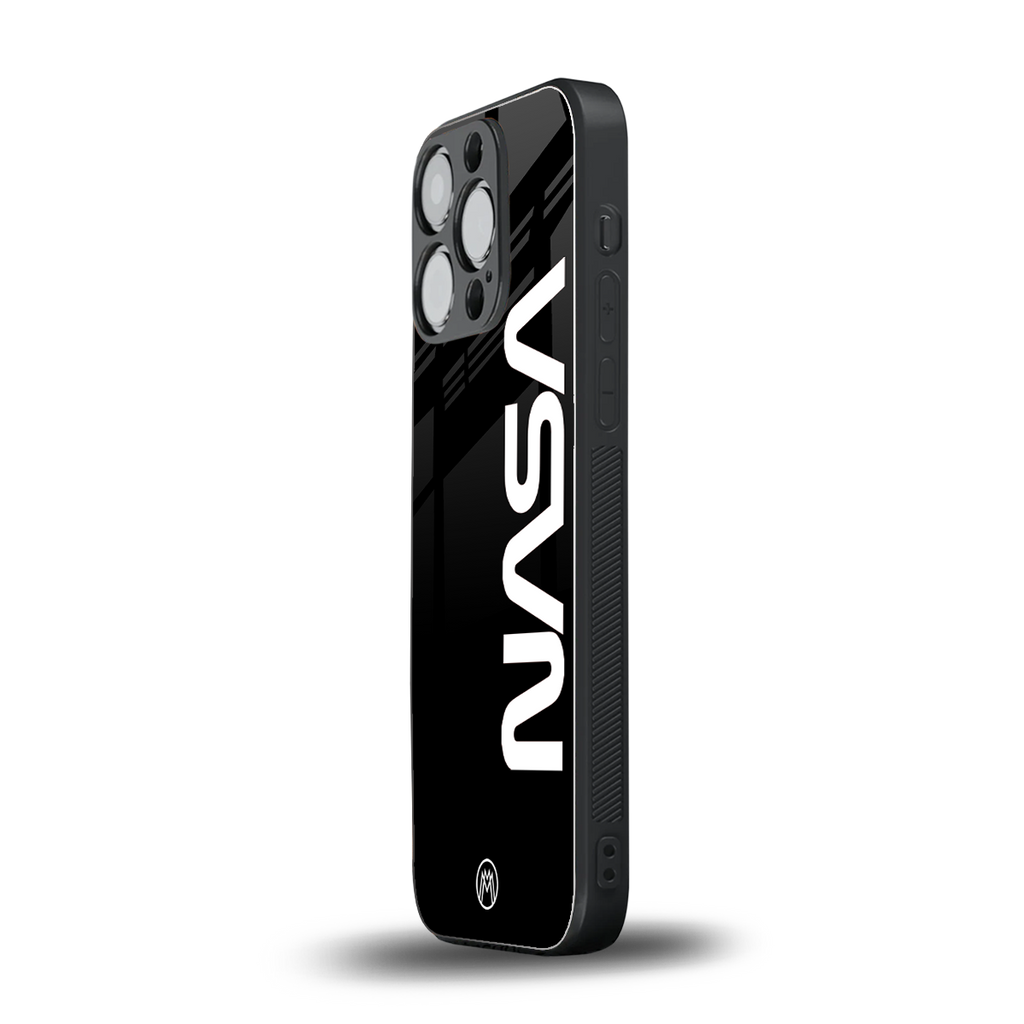nasa black back phone cover | glass case for iphone 13 pro