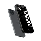 nasa black back phone cover | glass case for iphone 14 plus