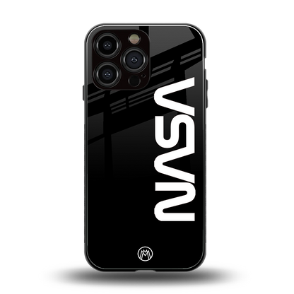 nasa black back phone cover | glass case for iphone 14 pro max