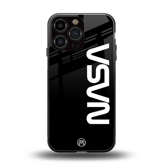 nasa black back phone cover | glass case for iphone 14 pro max