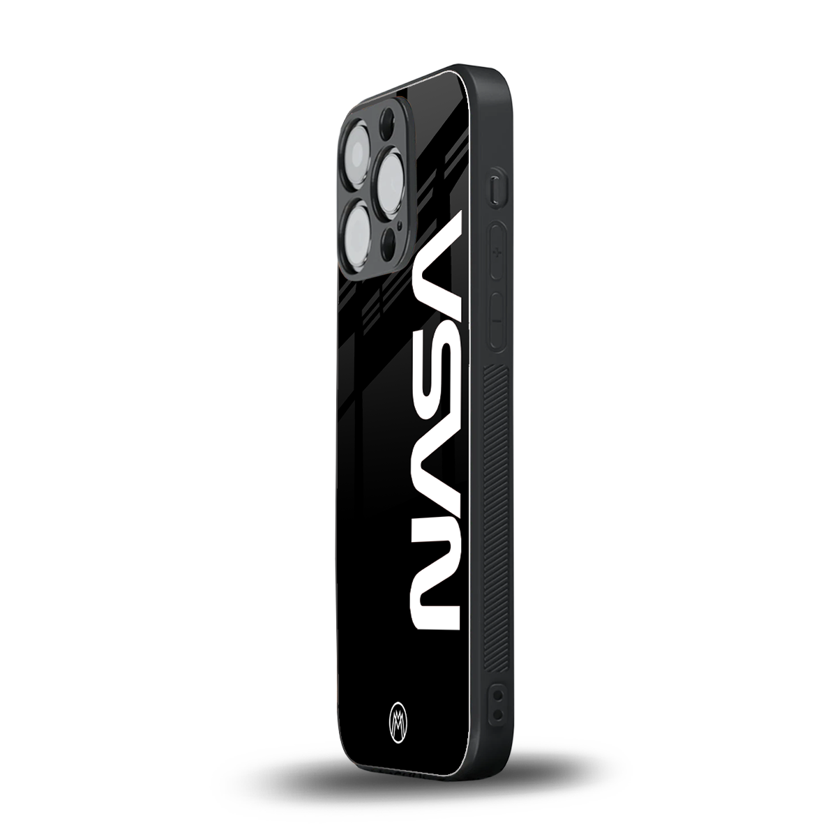 nasa black back phone cover | glass case for iphone 15 pro