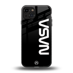 nasa black back phone cover | glass case for iphone 15