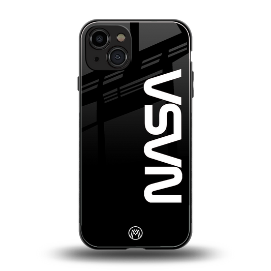 nasa black back phone cover | glass case for iphone 15