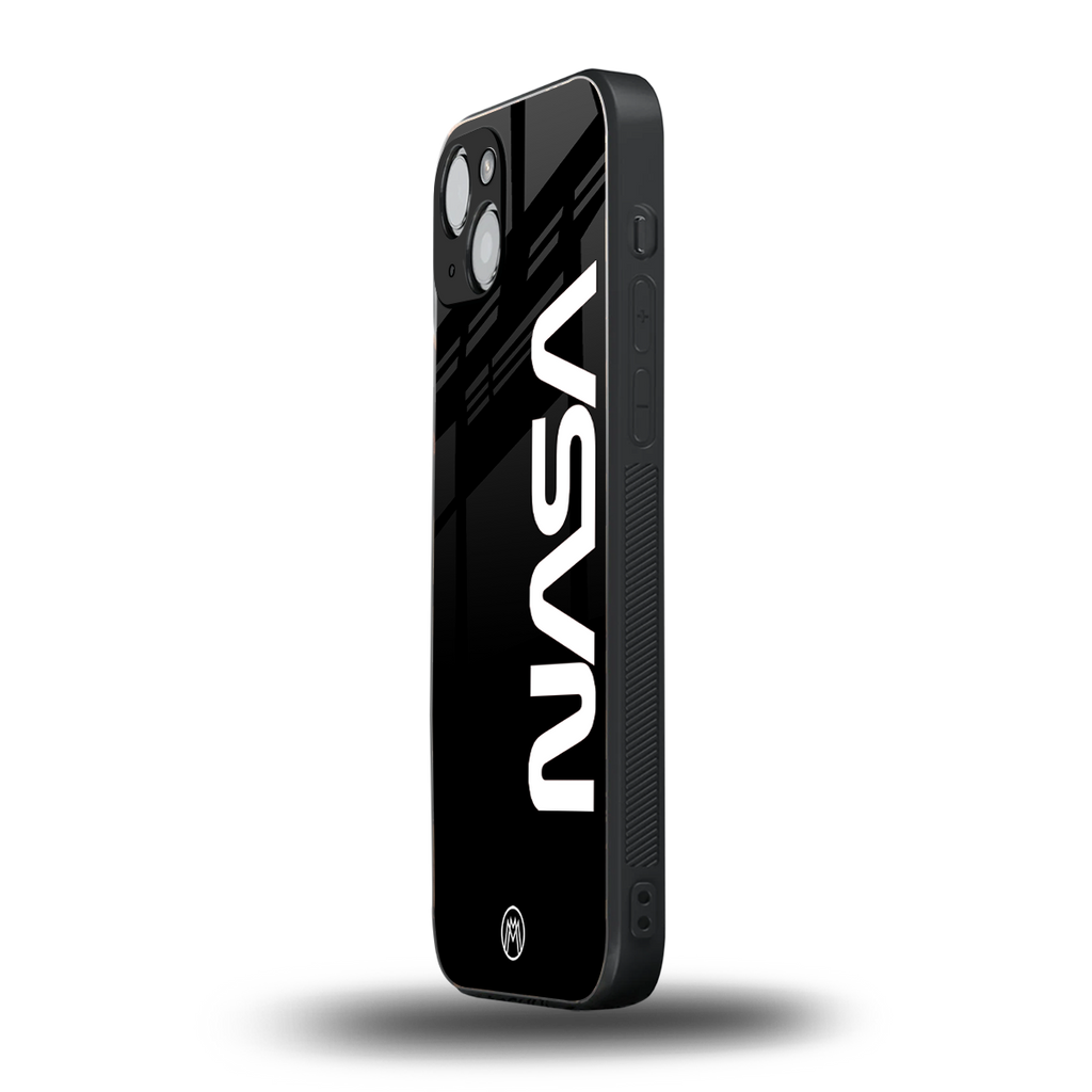 nasa black back phone cover | glass case for iphone 15