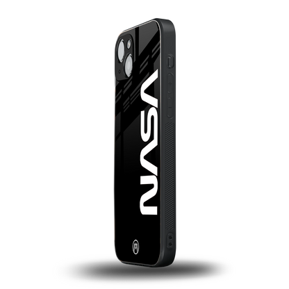 nasa black back phone cover | glass case for iphone 15