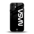 nasa black back phone cover | glass case for iphone 16 plus