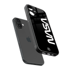 nasa black back phone cover | glass case for iphone 16 plus