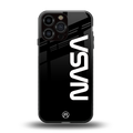 nasa black back phone cover | glass case for iphone 16 pro max