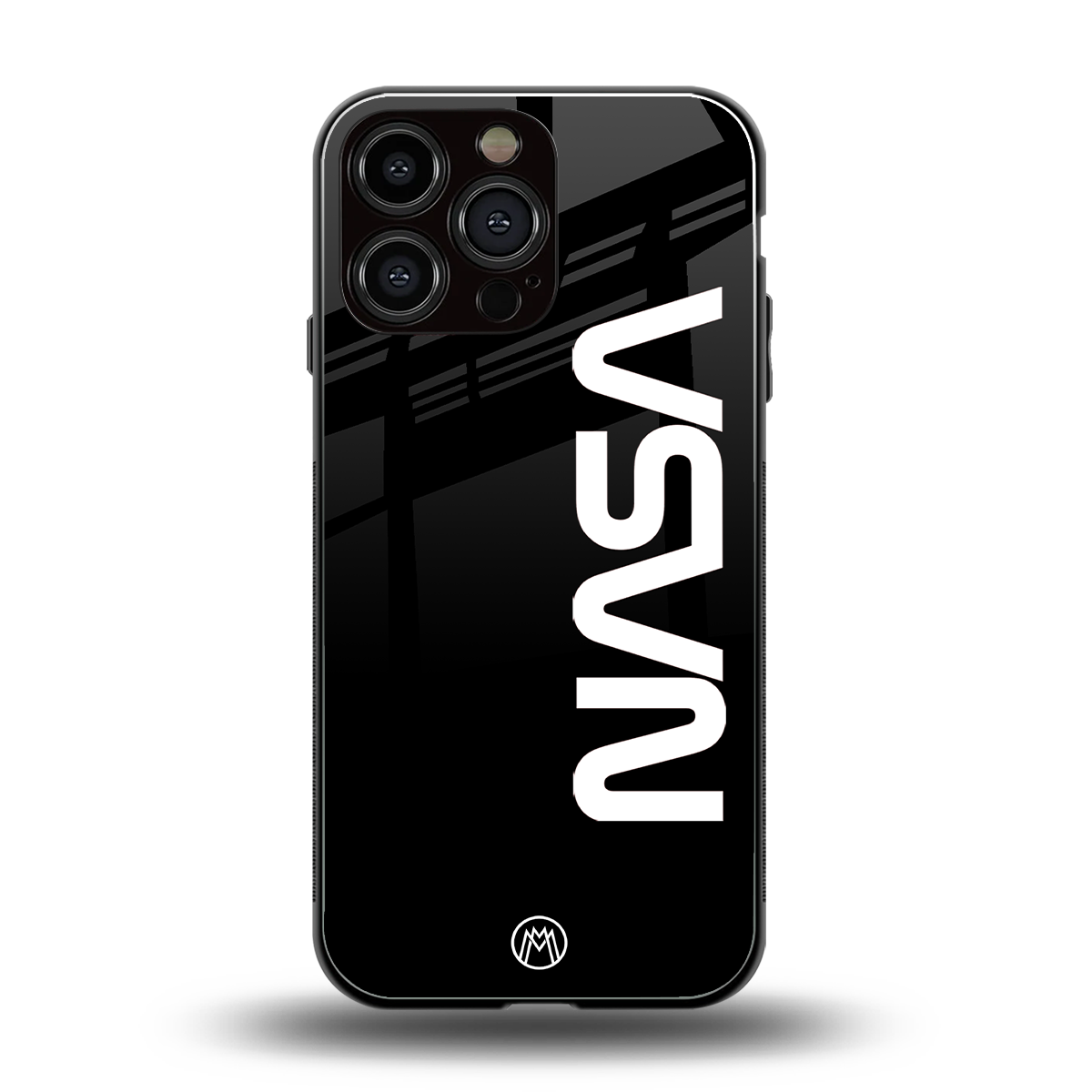 nasa black back phone cover | glass case for iphone 16 pro max