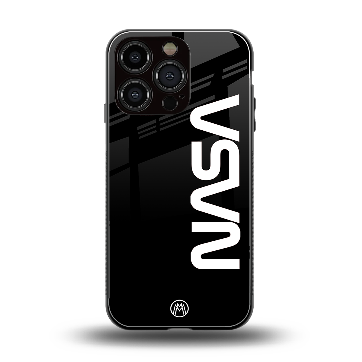 nasa black back phone cover | glass case for iphone 16 pro
