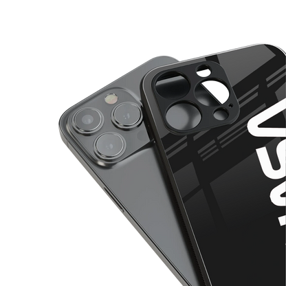 nasa black back phone cover | glass case for iphone 15 pro