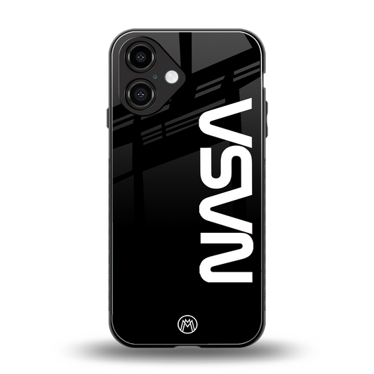 nasa black back phone cover | glass case for iphone 16