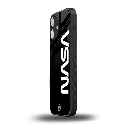 nasa black back phone cover | glass case for iphone 16