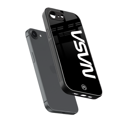 nasa black back phone cover | glass case for iphone 16e
