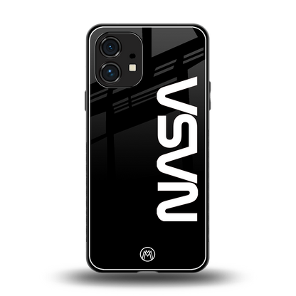 nasa black back phone cover | glass case for nothing phone 1